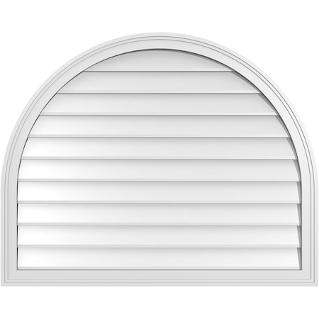 Ekena Millwork Round Top Surface Mount PVC Gable Vent w/ 2"W x 1-1/2"P Brickmould Frame, 40"W x 32"H GVPRT40X3202SN